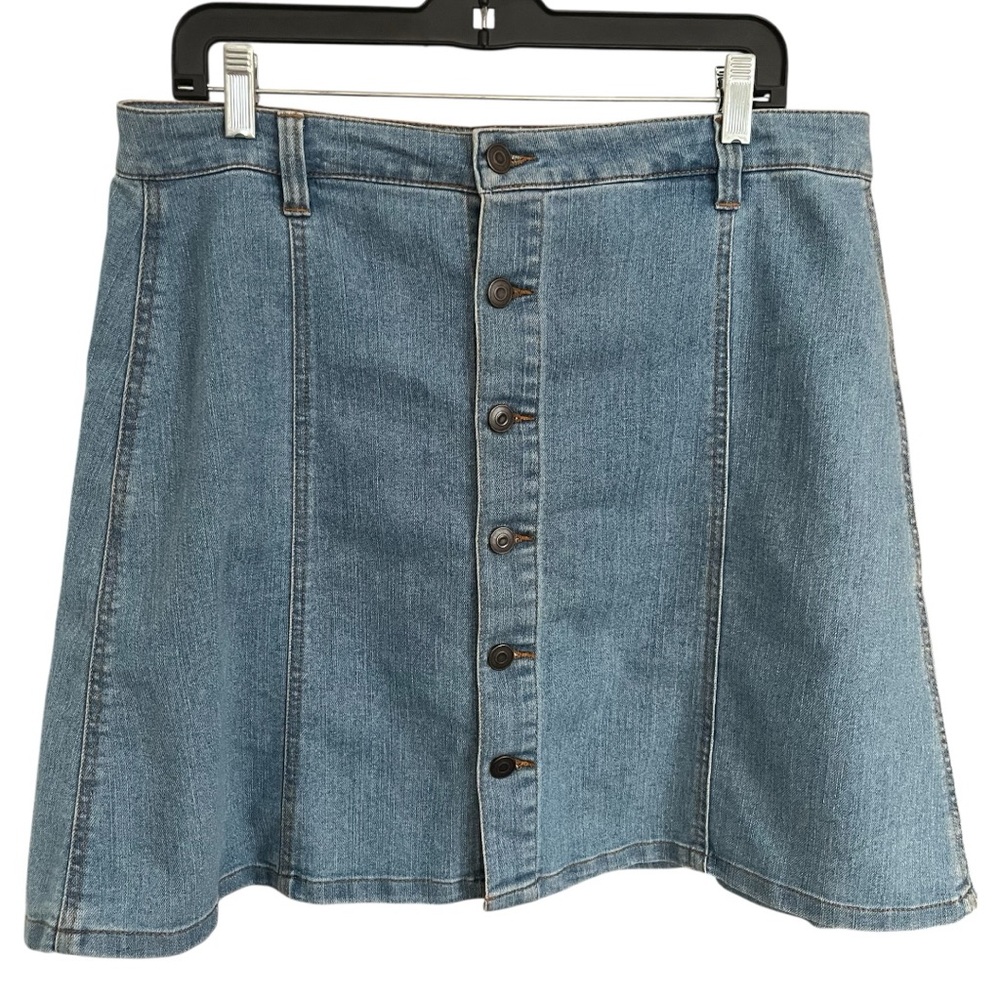Denim Button Down Skirt